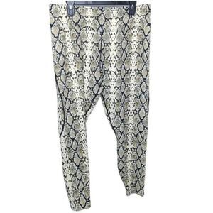 Alala Captain Ankle Leggings Tan Snake Print Size 1X